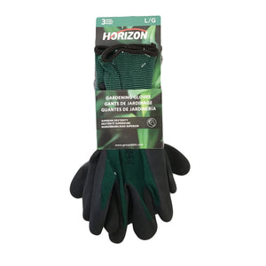 Horizon Latex Foam Gloves, 3 Pack, Assorted Colors