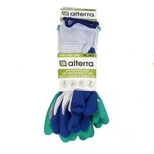 Alterra Latex Foam Gloves, White Poly, M/L 3PK