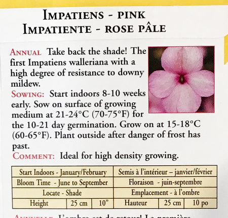 Impatiens - Imara Pink Seeds, OSC