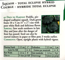 Load image into Gallery viewer, Squash - Total Eclipse Hybrid Seeds, OSC
