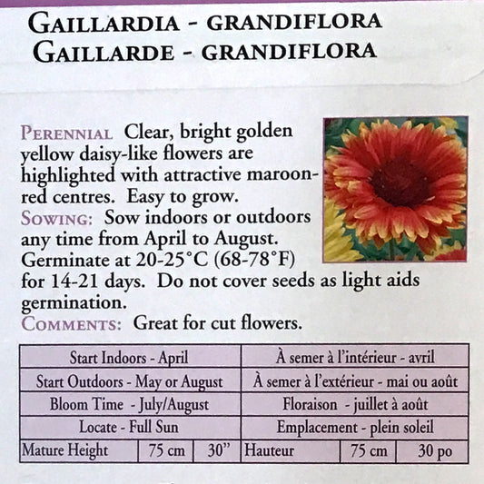 Gaillardia Grandiflora Seeds, OSC