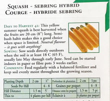 Load image into Gallery viewer, Squash - Sebring Hybrid Seeds, OSC
