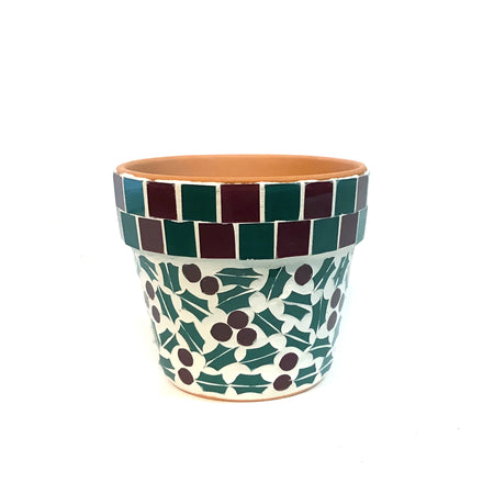 Holly Mosaic Pot, Small