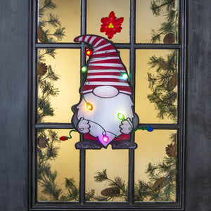 Christmas Gnome LED Window Hanger