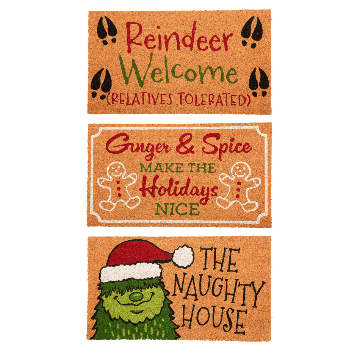 Fesive Festivities Coit Floor Mat, 3 Asst
