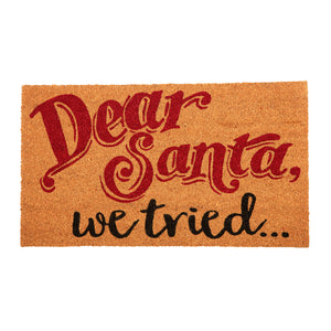 The Naughty List Coir Floor Mat, 3 Asst