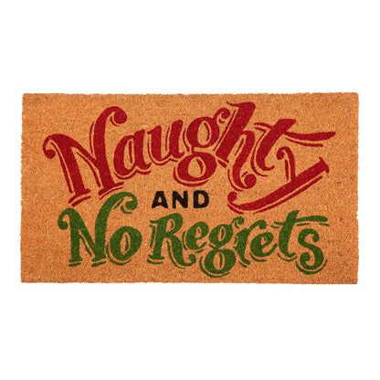 The Naughty List Coir Floor Mat, 3 Asst