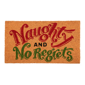 The Naughty List Coir Floor Mat, 3 Asst