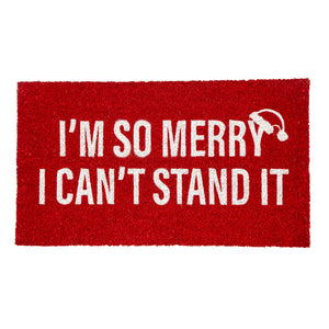 Merry Holiday Coir Floor Mat, 3 Asst