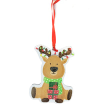 Load image into Gallery viewer, Wood Christmas Character Ornaments, 4in, 8 Asst
