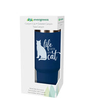 Load image into Gallery viewer, 40oz Metal Life Is Better With A Cat Travel Mug
