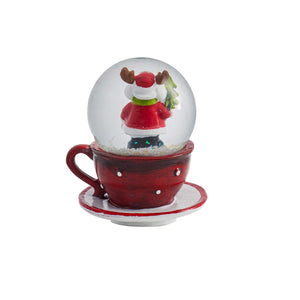 Xmas Character Mini Snow Globe in Mug, 3 Asst