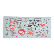 Load image into Gallery viewer, Fave Color is Xmas Lts Sassafras Switch Door Mat
