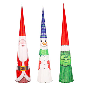 Christmas Icon LED Fabric Cone, 3 Asst