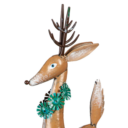 Metal Reindeer Statue, 2 Asst