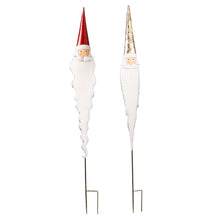 Load image into Gallery viewer, Metal Santa Garden Stake, 2 Asst
