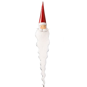 Metal Santa Garden Stake, 2 Asst