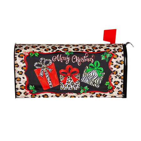 Christmas Animal Print Mailbox Cover