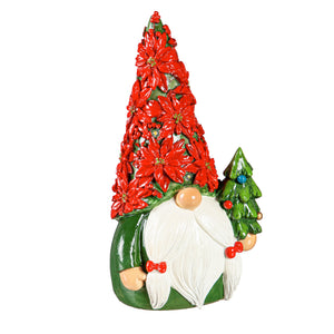 Resin LED Christmas Gnome, 8in, 2 Asst