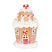 Load image into Gallery viewer, LED Gingerbread House Table Decor, 7.75in, 2 Asst
