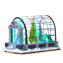 Load image into Gallery viewer, LED Christmas Greenhouse w/Music, 8.75in
