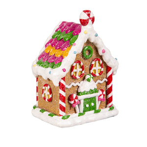 Resin Gingerbread House Table Decor, 2 Asst