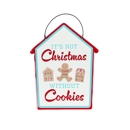 Metal Gingerbread Sign, 4 Asst