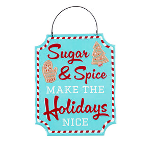 Metal Gingerbread Sign, 4 Asst