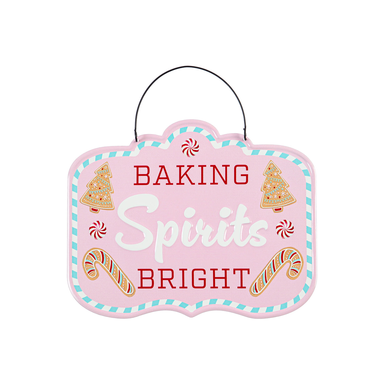 Metal Gingerbread Sign, 4 Asst
