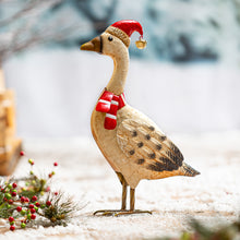 Load image into Gallery viewer, Metal Christmas Goose Statue
