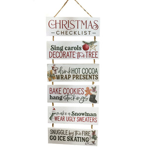 Christmas Checklist Wall Decor