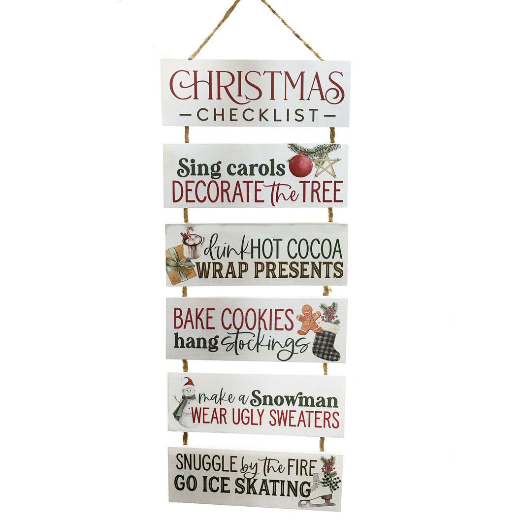 Christmas Checklist Wall Decor