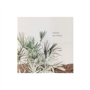 Mini Card, Happy Birthday, Palm Shrub