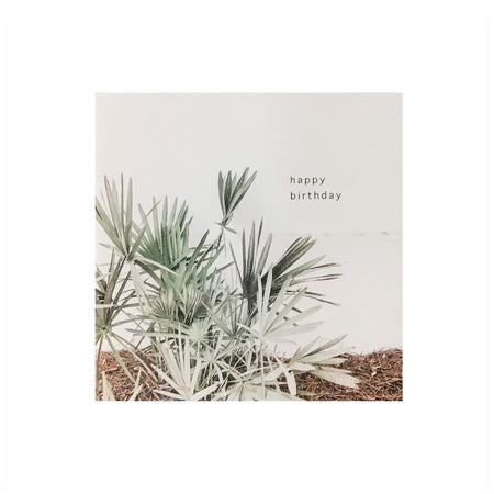 Mini Card, Happy Birthday, Palm Shrub