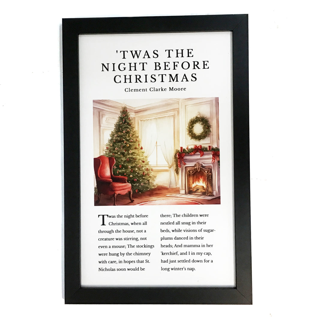 Night Before Christmas Book Wall Art