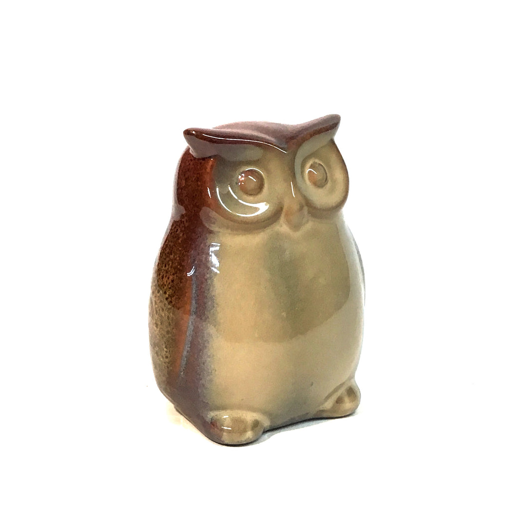 Beige Ceramic Owl, 4in