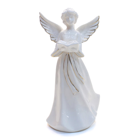 LED Ceramic Angel With Book