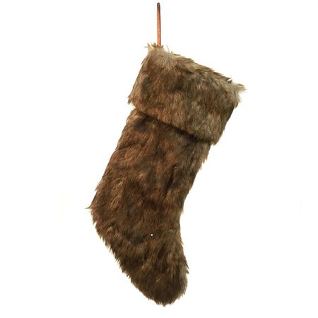 Brown Faux Fur Stocking