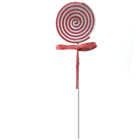 Pink Lollypop with Glitter Stem, 16.5in