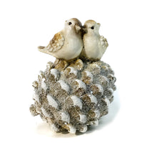 Load image into Gallery viewer, Two Birds on Glitter Pinecone Decor
