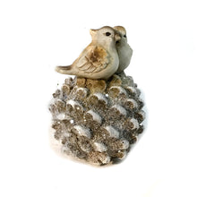 Load image into Gallery viewer, Two Birds on Glitter Pinecone Decor
