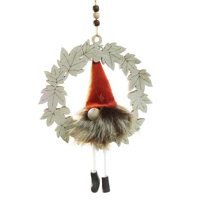 Leaf Wreath with Gnome, 2 Asst