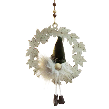 Leaf Wreath with Gnome, 2 Asst