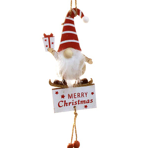 Gnome w/Merry Christmas Sign Ornament, 2 Asst