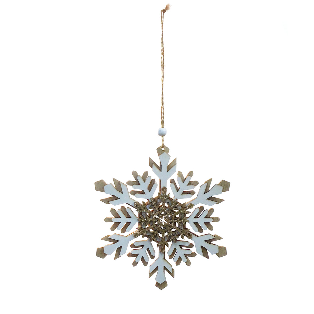 Glitter Snowflake Ornament Large