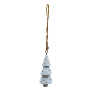 White and Gold Christmas Tree Ornament