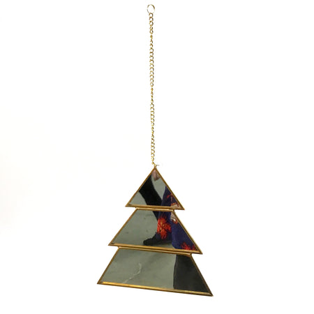 Mirror Tree with Gold Trim Ornament