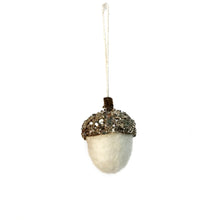 Load image into Gallery viewer, Hazelnut Ornament with Glitter, 3 Asst
