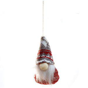 Red Gnome Ornament, 3 Asst