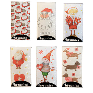 Christmas Tissues, 6 Asst